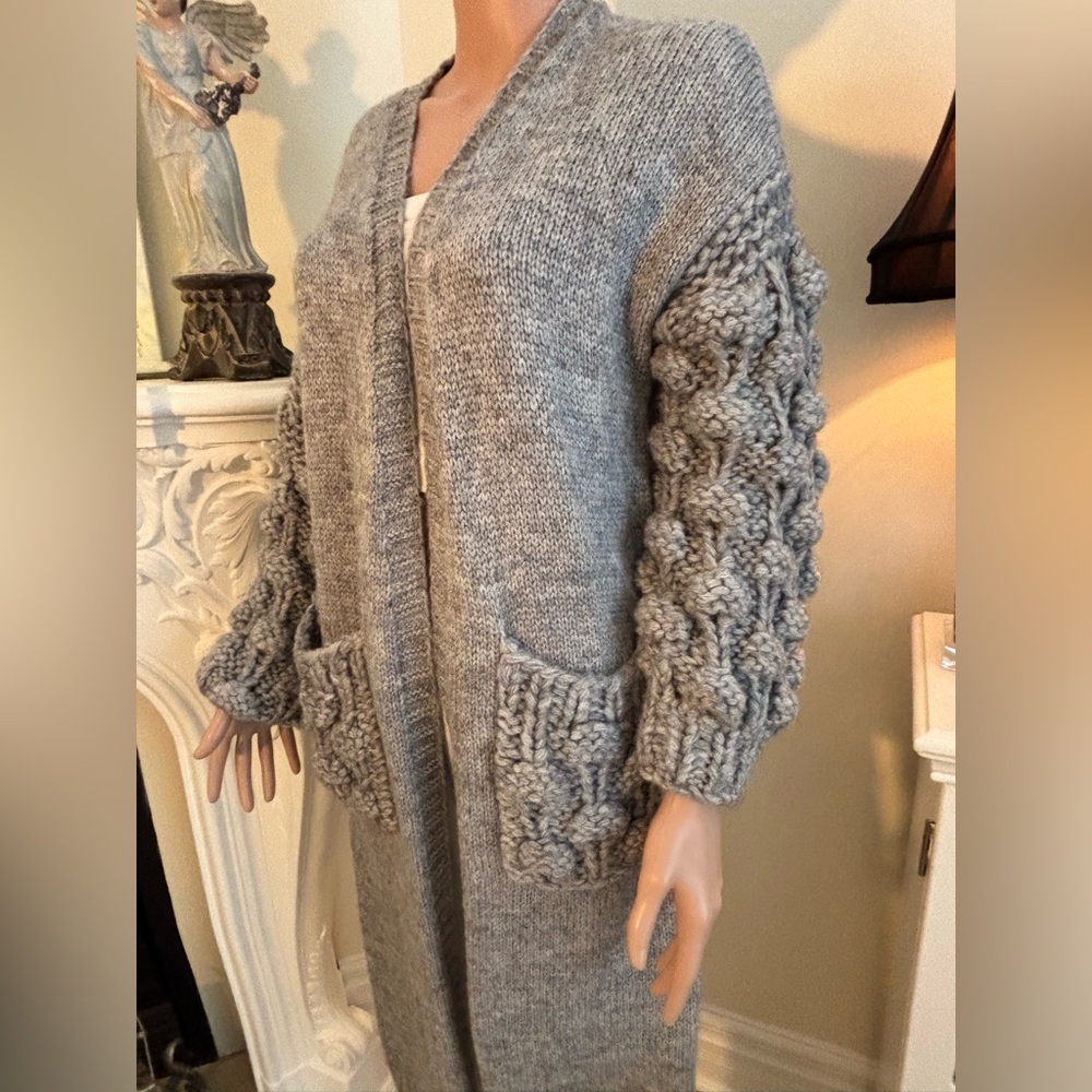 Cozy Heather Gray Women's Cardigan - Picture 5 of 11